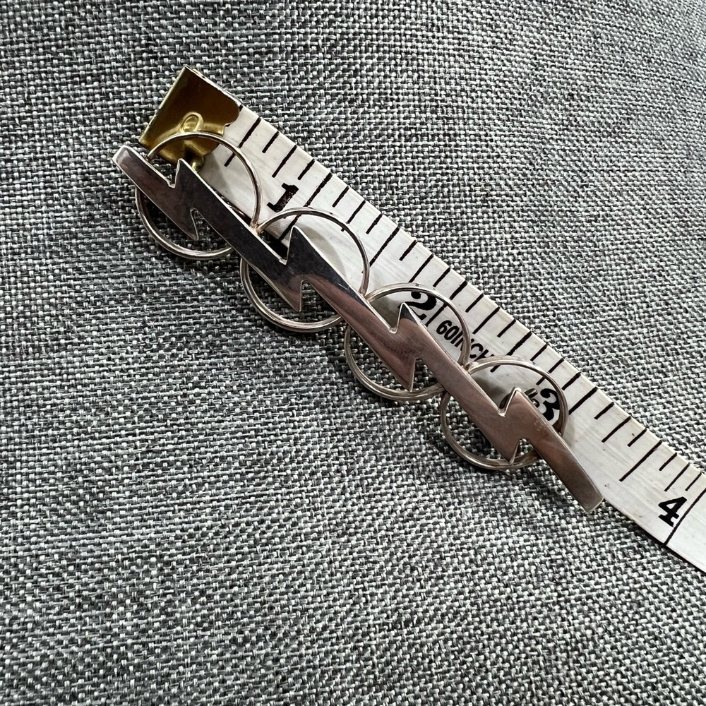 925 Sterling Silver Unisex Brooch Very Stunning and Action Forward 3 1/2 ☑️ - Picture 4 of 11